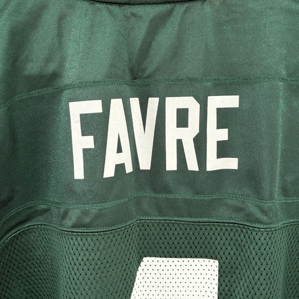 Reebok Men’s Size XL NFL Equipment Green Bay Packers Favre 4 Football Jersey NWT - Picture 9 of 12